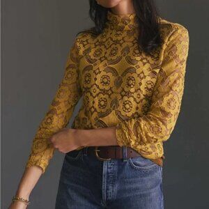 Maeve Mustard Lace Blouse
